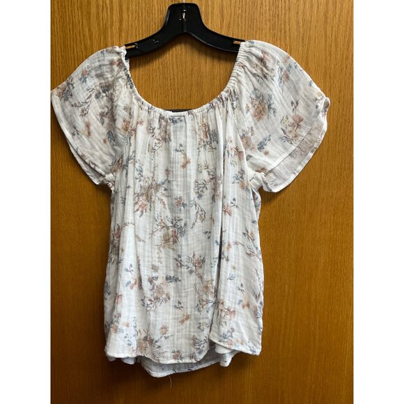 Girls Floral Print Off-Shoulder Top - Size XL 14/16 - Picture 4 of 4